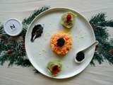 Saumon mariné et purée de pommes de terre au beurre de caviar