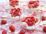 Mousses chocolat blanc et fraises