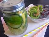 Detox water citron concombre menthe