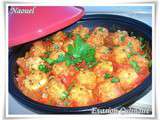 Tajine de boulettes de poisson aux poivrons