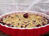 Crumble aux cerises et au miel