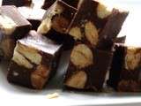 Fudges au chocolat, noisettes et amandes