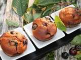 Muffins cerise-chocolat blanc