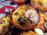 Muffins cranberries chocolat blanc