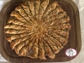 Tarte soleil pas comme les autres: truite fumée & miso blanc