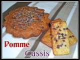 Gâteau au yaourt, pommes et cassis