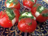 Brochettes tomate mozzarella