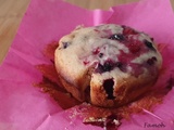 Muffins chocolat blanc fruits rouges