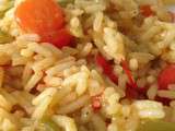 Riz aux carottes et poivrons