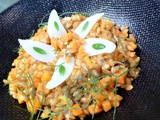 Risotto épeautre et crème d’ail