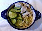 Noddles poulet courgettes