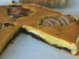 Tarte amandine, poire chocolat