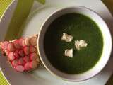 Soupe de fanes de radis et sa tartine