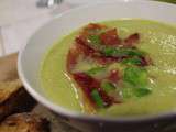 Velouté verdure au jambon cru