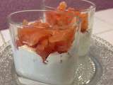 Verrine de mascarpone au saumon fumé