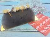 Buche de Noël au pain d'épices, poires caramélisées et Dulcey ♨︎♨︎♨︎