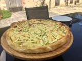 Quiche saumon, courgettes et fromage de chèvre