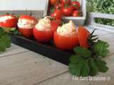 Tomates Rubis, mousse de poivrons à la coriandre et citron vert