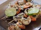 Brochettes Cabillaud-Crevettes