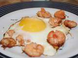 Oeuf sur le plat aux Crevettes