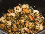 Tagliatelle aux Moules et aux Crevettes