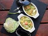 Duo de poisson coco curry et chou croquant