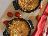Crumble de tomates cerises, mozzarella et parmesan : le soleil dans l’assiette