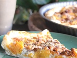 Quiche patate douce, gorgonzola et amande