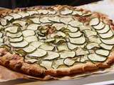 Tarte fine courgette, fromage frais aux noix, chèvre et miel