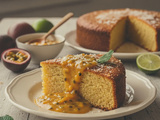 Gâteau de Polenta à la Noix de Coco et Coulis Tropical pour 4 personnes