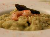 Risotto aux asperges et aux crevettes