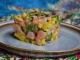 Tartare de saumon à la mangue