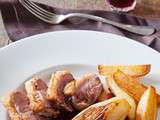 Magret de canard, sauce au vin rouge