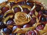 Tarte aux Prunes-Pommes Fleur d'oranger Miel et Pavot