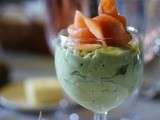 Verrine Avocat au citron vert – Saumon fumé