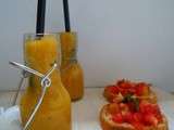 Gaspacho Jaune et Pan con tomates