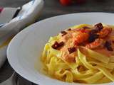 Tagliatelles fraîches écrevisses et chorizo