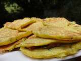 Blinis de courgettes parfumés au curry