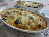 Gratin de courgettes et crème à l'ail