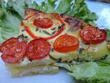 Quiche sans pâte aux tomates cerises