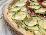 Tarte boursin / courgettes / viande de grison