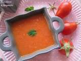 Soupe à la tomate et menthe poivrée