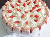 Entremets fraises vanille