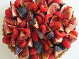 Tarte aux figues et aux framboises