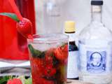 Mojito fraise, Rhum Diplomatico Planas et eau gazeuse Sodastream