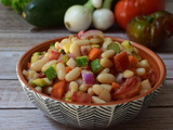 Haricots blancs en salade (végétalien, vegan)