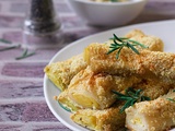 Pieds de poireaux panés à la Sainte-Menehould (végétarien, vegan)