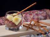 Verrine Emmental, chutney de figues