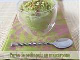 Purée de petits pois au mascarpone