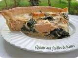 Quiche aux feuilles de blettes, saumon et feta